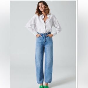 Denim Forum High Rise Jeans in Blue